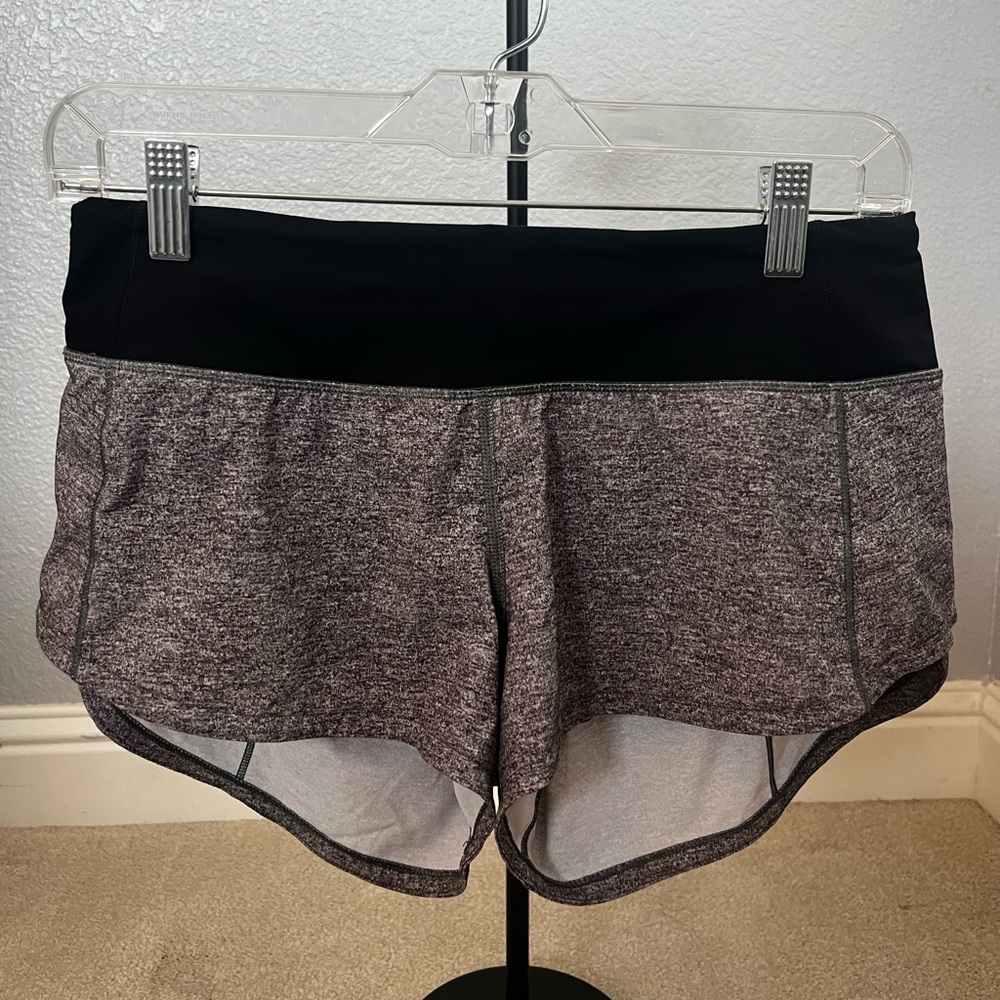 Lululemon Athletica Black and Gray Athletic Shorts